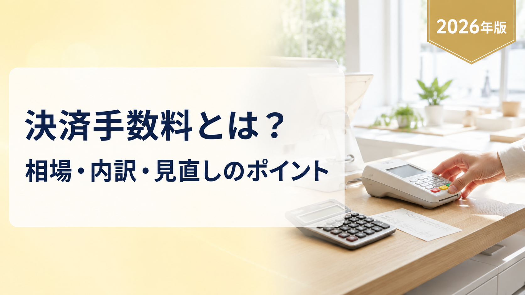 クレジットカードの決済手数料とは？相場・仕組み・「2.45%は安い？」を解説【2026年版】