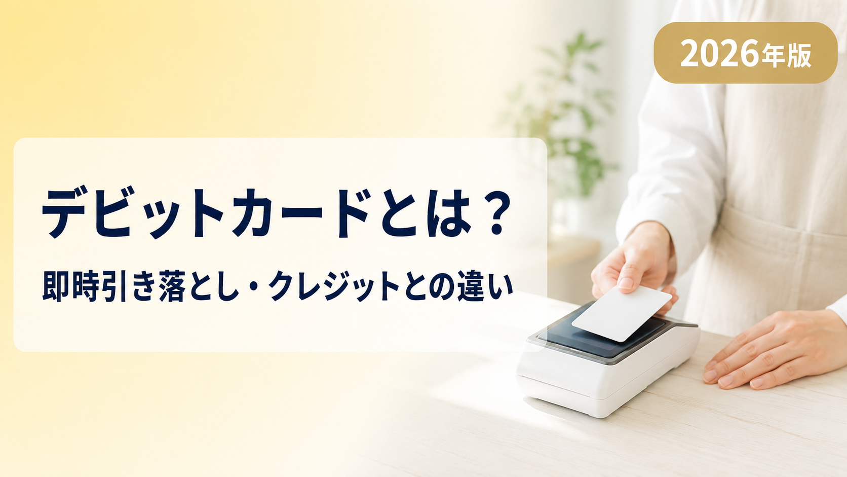 デビットカードとは？クレジット・プリペイドとの違いと仕組みを解説【2026年版】