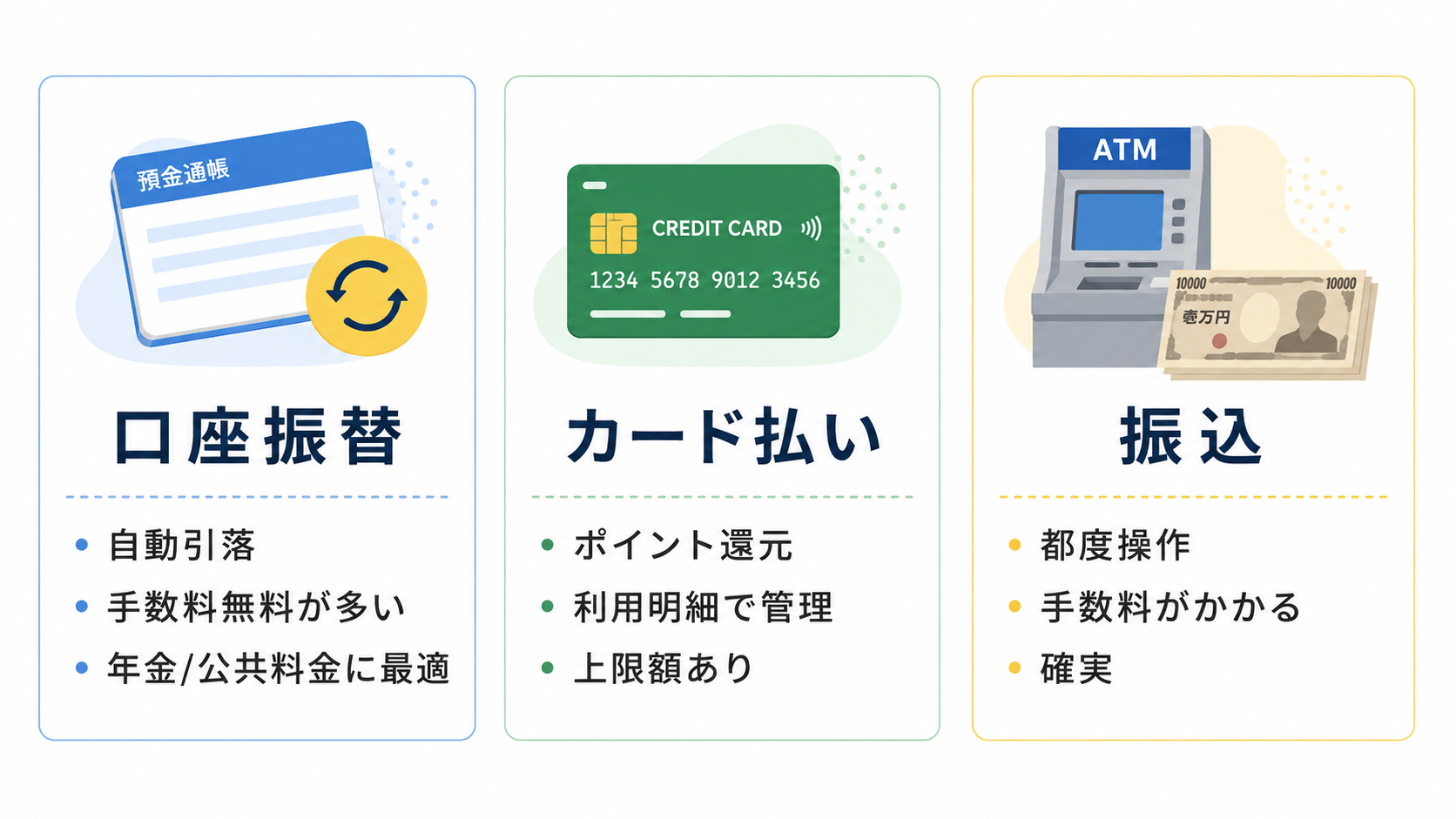 「口座振替日とは？」引き落としのタイミングと注意点の解説図