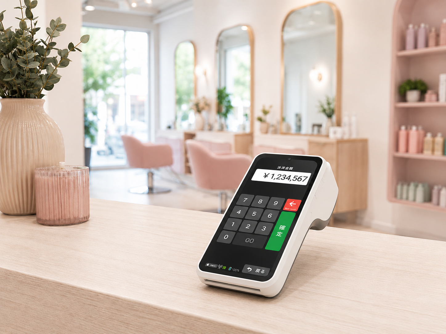 Salon de Pay の決済端末